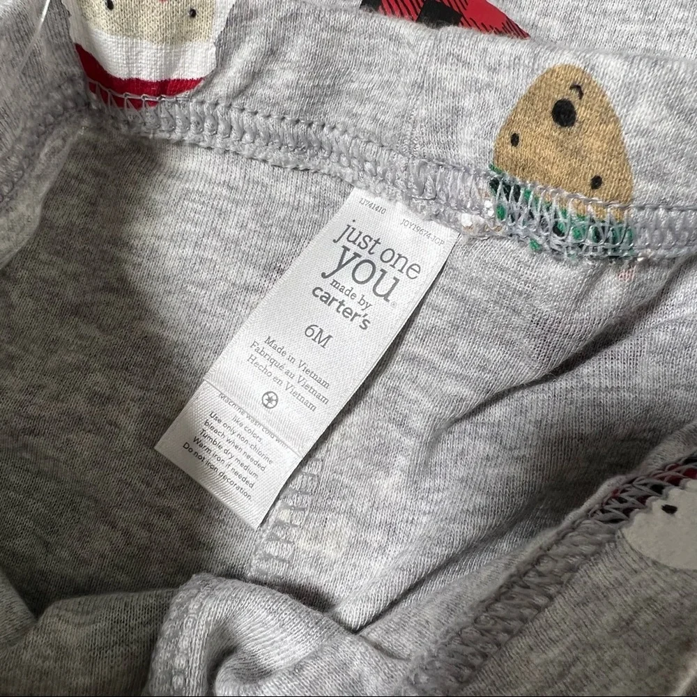 NWOT Just One You by Carters Gray Ho Ho Ho Christmas Body Suit and Pants Set - Picture 11 of 12